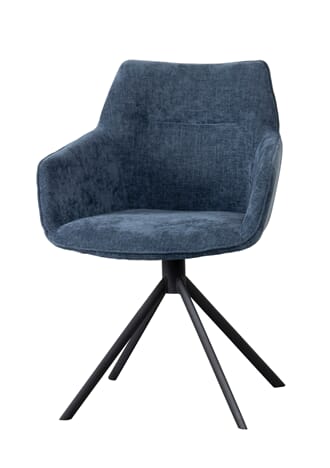 JOHNSON ROTATING DINING CHAIR CROWN BLUE W59xD60xH84