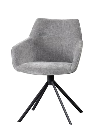 JOHNSON ROTATING DINING CHAIR CROWN GREY W59xD60xH84