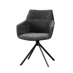 JOHNSON ROTATING DINING CHAIR CROWN ANTHRACITE W59xD60xH84