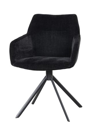 JOHNSON ROTATING DINING CHAIR CROWN BLACK W59xD60xH84