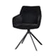JOHNSON ROTATING DINING CHAIR CROWN BLACK W59xD60xH84