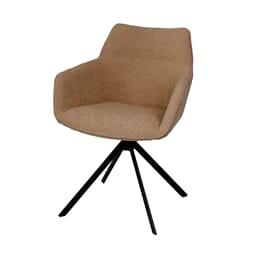 JOHNSON ROTATING DINING CHAIR BOUCLE SAND W59/D60/H84