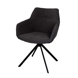 JOHNSON ROTATING DINING CHAIR BOUCLE ANTHRACITE W59/D60/H84