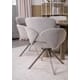 RIVERSIDE ROTATING DINING CHAIR SIENNA ECRU TAUPE LEGS