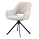 DENTSVILLE ROTATING DINING CHAIR SIENNA ECRU BLACK LEGS