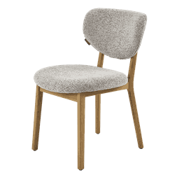 KINGWOOD DINING CHAIR BEIGE FRAME NATURAL OAK W49/D62/H82