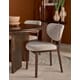 KINGWOOD DINING CHAIR BEIGE FRAME WALNUT OAK W49/D62/H82