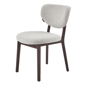 KINGWOOD DINING CHAIR NATURAL FRAME WALNUT OAK W49/D62/H82