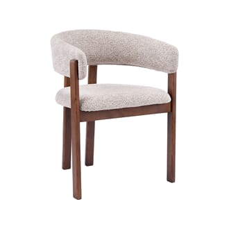 OSAKA DINING CHAIR WALNUT/BEIGE