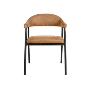 AMAZE DINING CHAIR COGNAC MICROSUEDE