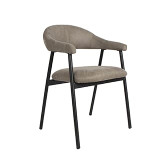 AMAZE DINING CHAIR TAUPE MICROSUEDE