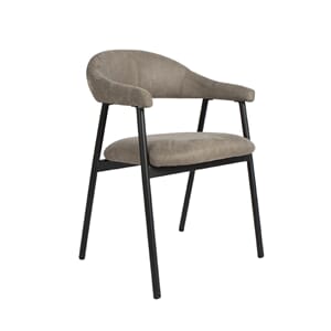 AMAZE DINING CHAIR TAUPE MICROSUEDE