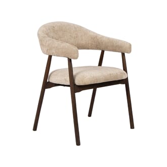 MAREN DINING CHAIR BEIGE/WALNUT