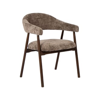 MAREN DINING CHAIR TAUPE/WALNUT