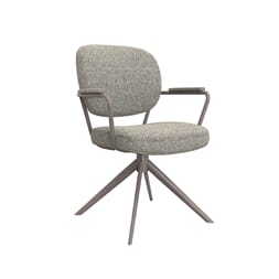 BASEL DINING CHAIR MUSHROOM BOUCLE/BRONZE
