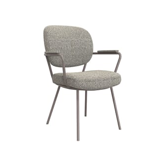 LAUSANNE DINING CHAIR MUSHROOM ROYAL BOUCLE/BRONZE