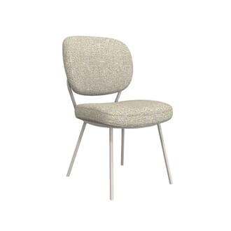 SINGAPORE DINING CHAIR NATURAL ROYAL BOUCLE/TAUPE