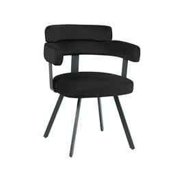 BARDI DINING CHAIR BLACK VELOUR