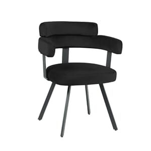 BARDI DINING CHAIR BLACK VELOUR