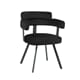BARDI DINING CHAIR BLACK VELOUR