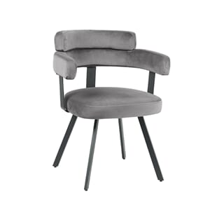 BARDIO DINING CHAIR GREY VELOUR