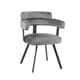 BARDIO DINING CHAIR GREY VELOUR