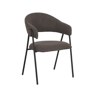 LOWEN DINING CHAIR BROWN BOUCLE
