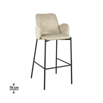 JONI BAR CHAIR HIGH BEIGE ELEGANCE