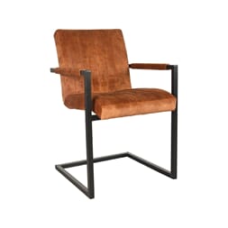 MILO DINING CHAIR OCHER VELOUR