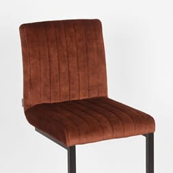 MILO BAR CHAIR LOW RUST VELOUR