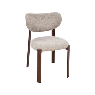MIKA DINING CHAIR WALNUT/BEIGE