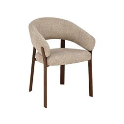 SATO DINING CHAIR WALNUT/BEIGE