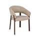 SATO DINING CHAIR WALNUT/BEIGE
