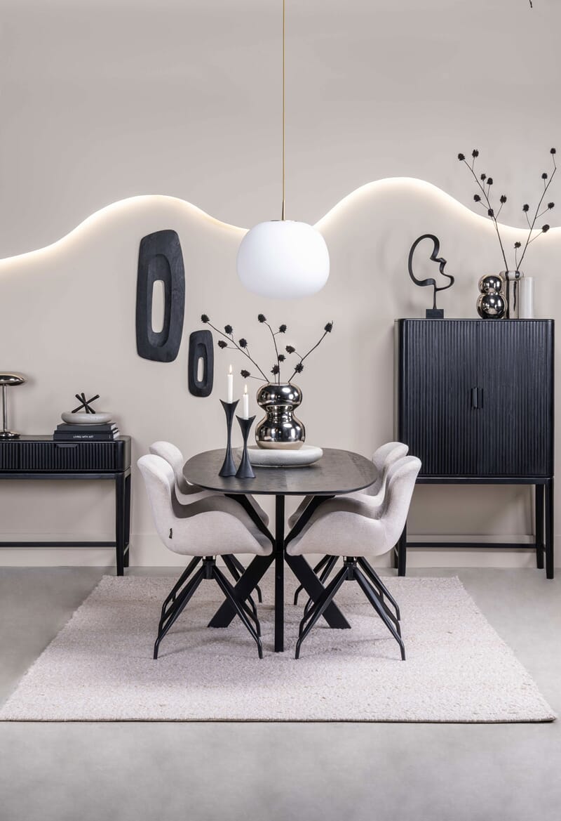 KINSLEY DINING TABLE BLACK 220X90 CM Trend Collection AS