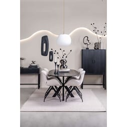 KINSLEY DINING TABLE BLACK 220X90 CM