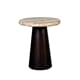 UTAH COFFEE TABLE TRAVERTINE Ø45xH50 BASE WALNUT