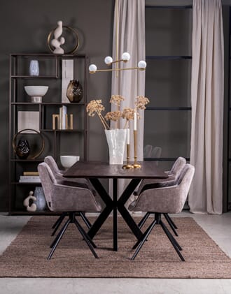SAN DIEGO DINING TABLE WALNUT 220X90X76 CM