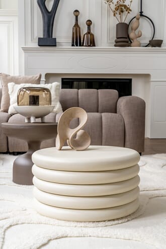 RIFF COFFEE TABLE ECRU L W60/D60/H29