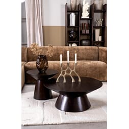 DAEMEN COFFEE TABLE WALNUT Ø80XH30