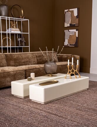 CHALLIS COFFEE TABLE XL ECRU W140 X D35 X H27CM