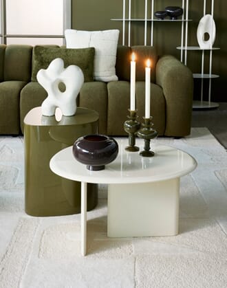 MINOT COFFEE TABLE M MILK WHITE  W69/D58/H40