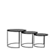 COFFEE TABLE SET 3 BLACK METAL