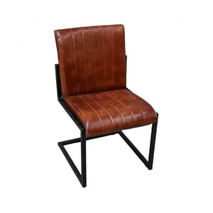 Banquette Diningchair Buffalo leather Cognac