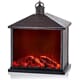 35 CM FIREPLACE LANTERN WIH BRUSH EFFECT