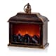 21 CM FIREPLACE LANTERN WITH BRUSH EFFECT