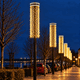 Cylinderdraperi H=300cm Ø65cm Varmvit LED 2700K