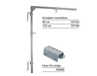 Komplett aluminium motivfeste for Ø: 80cm