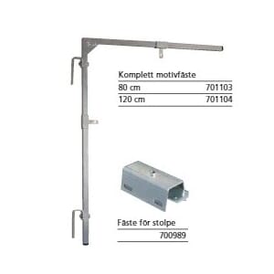 Komplett aluminium motivfeste for Ø: 80cm