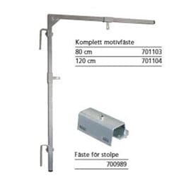 Komplett aluminium motivfaste for Ø: 120 cm