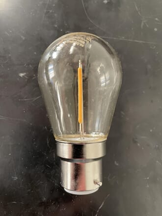 G45 B22 1W Filament LED Varmvit 2700K klar 10-pk